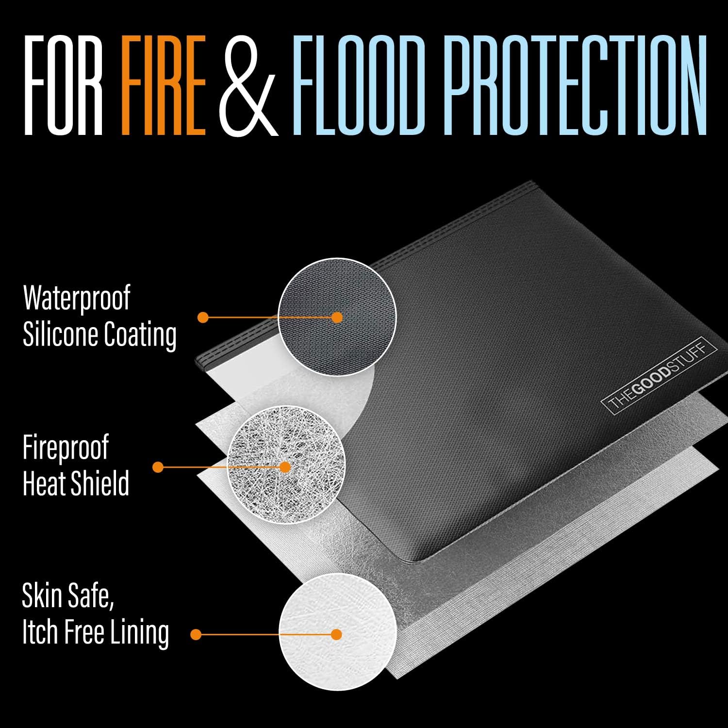 Fireproof Document Pouch (10"x13")- Protect Cash with a Fire Safe Money Bag - Image 4