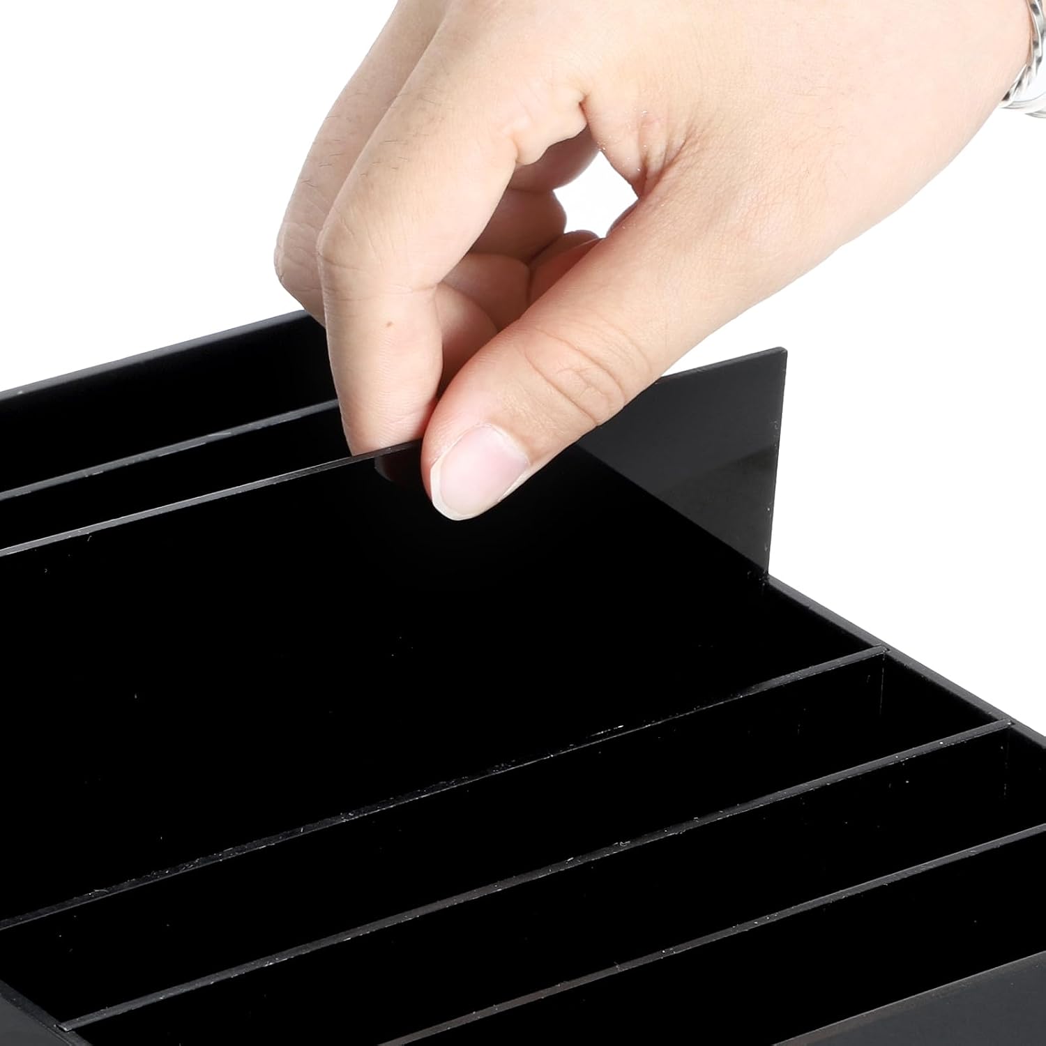 Hipiwe Cash Storage Tray Money Organizer with Removable Dividers, 8 Slots - Image 5