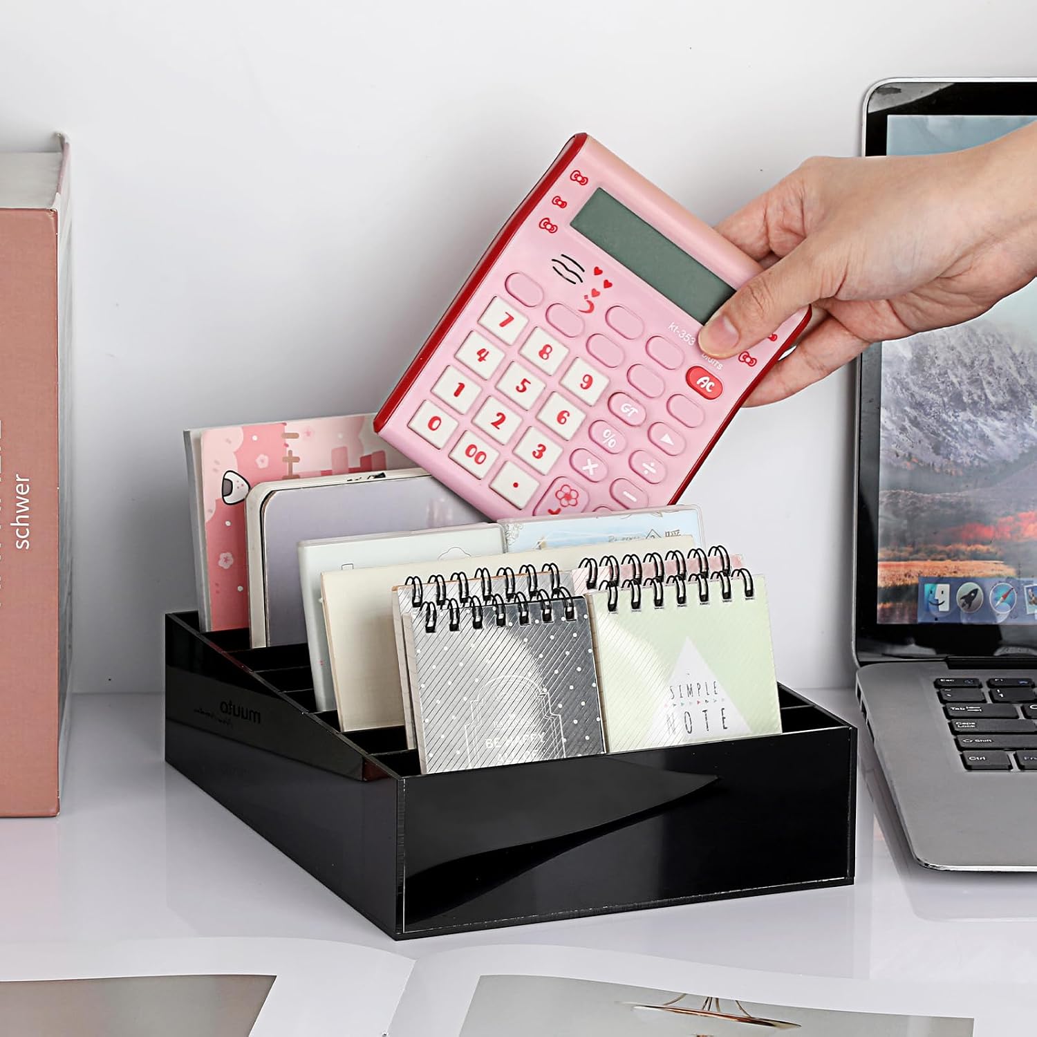 Hipiwe Cash Storage Tray Money Organizer with Removable Dividers, 8 Slots - Image 6