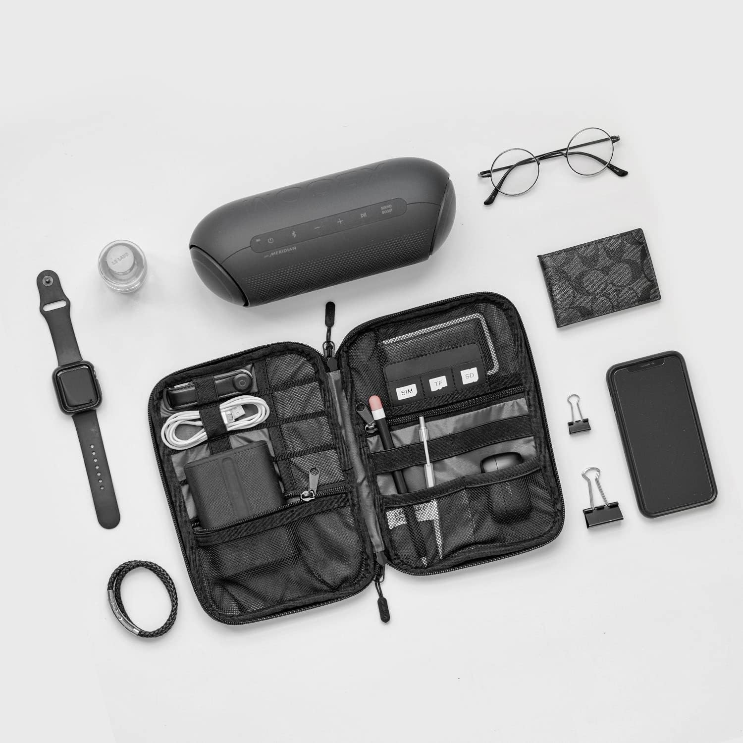BAGSMART Large Electronic Organizer Travel Case for Tech Accessories, Black - Image 8
