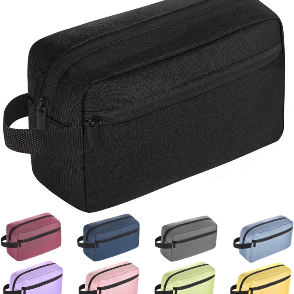 Icramsy Travel Toiletry bag Toiletry bag for women men Hanging Cosmetic bag Travel accessories for Women Men (Black)