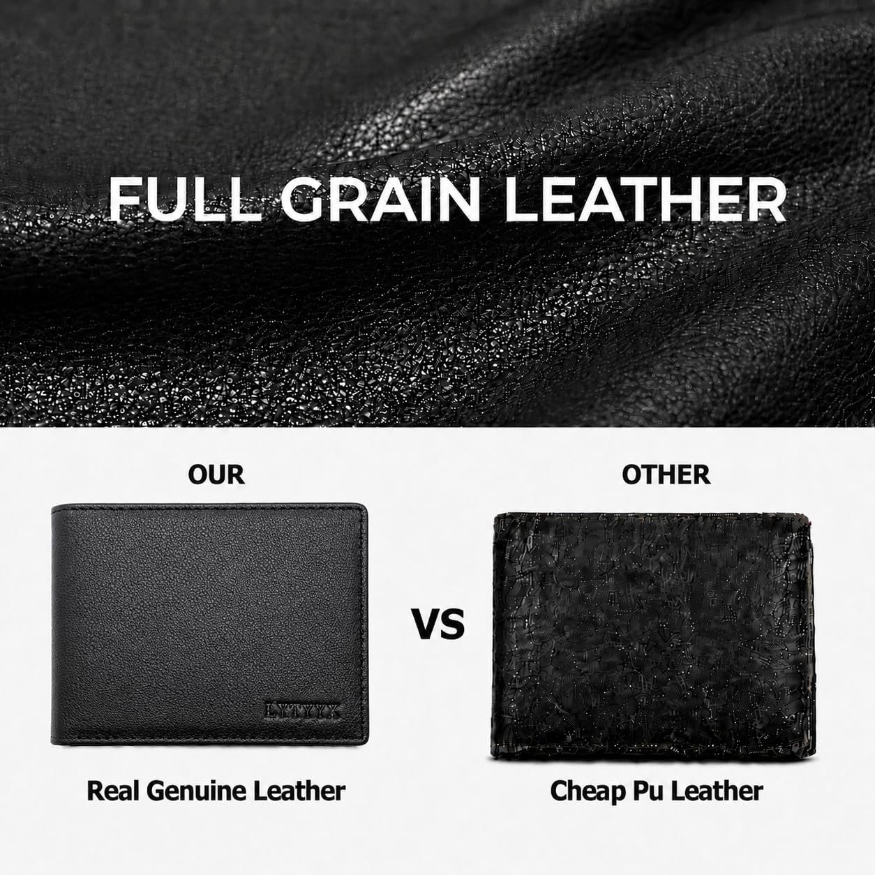Wallet for Men Slim RFID Blocking Genuine Leather Bifold Mens Wallet - Image 2