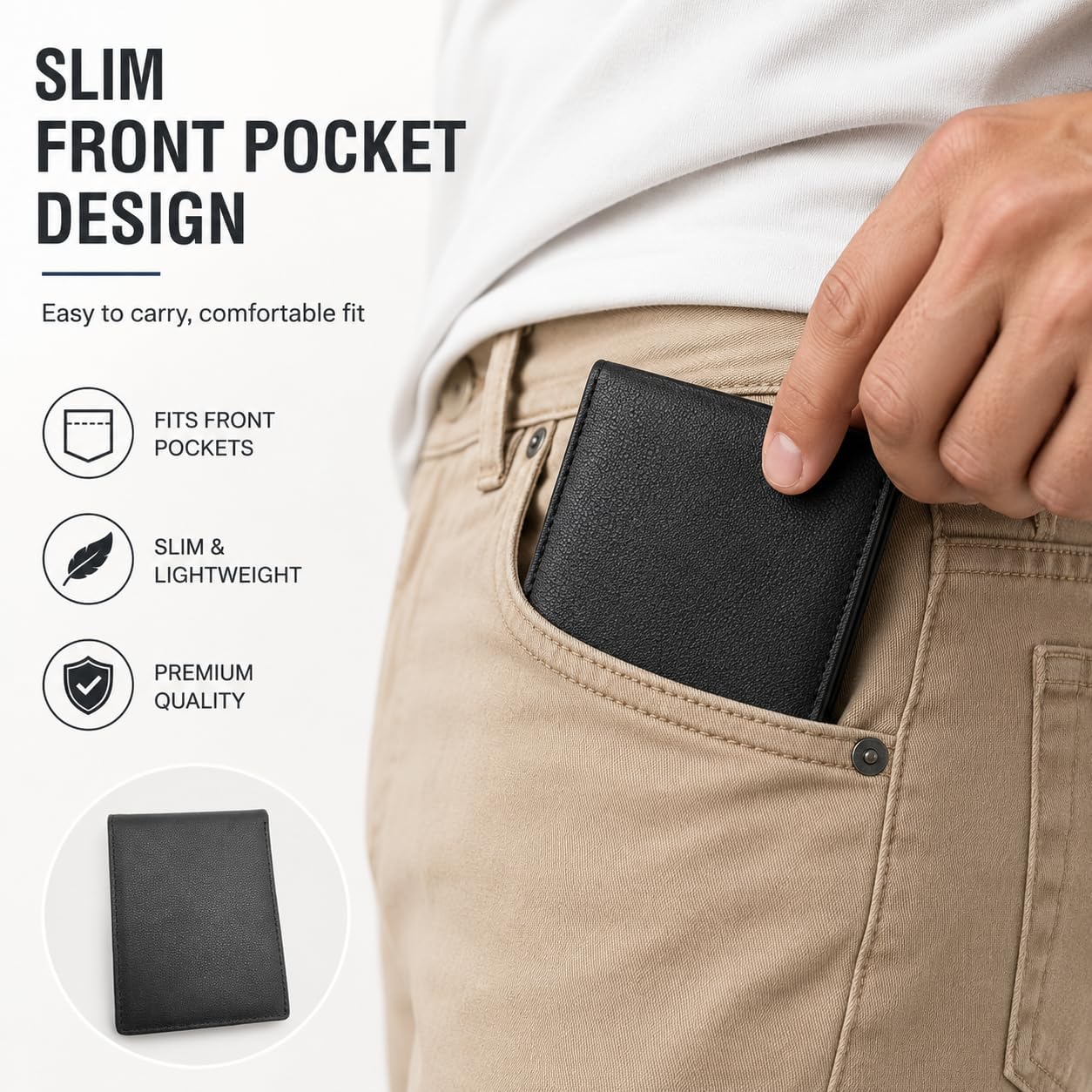 Wallet for Men Slim RFID Blocking Genuine Leather Bifold Mens Wallet - Image 5